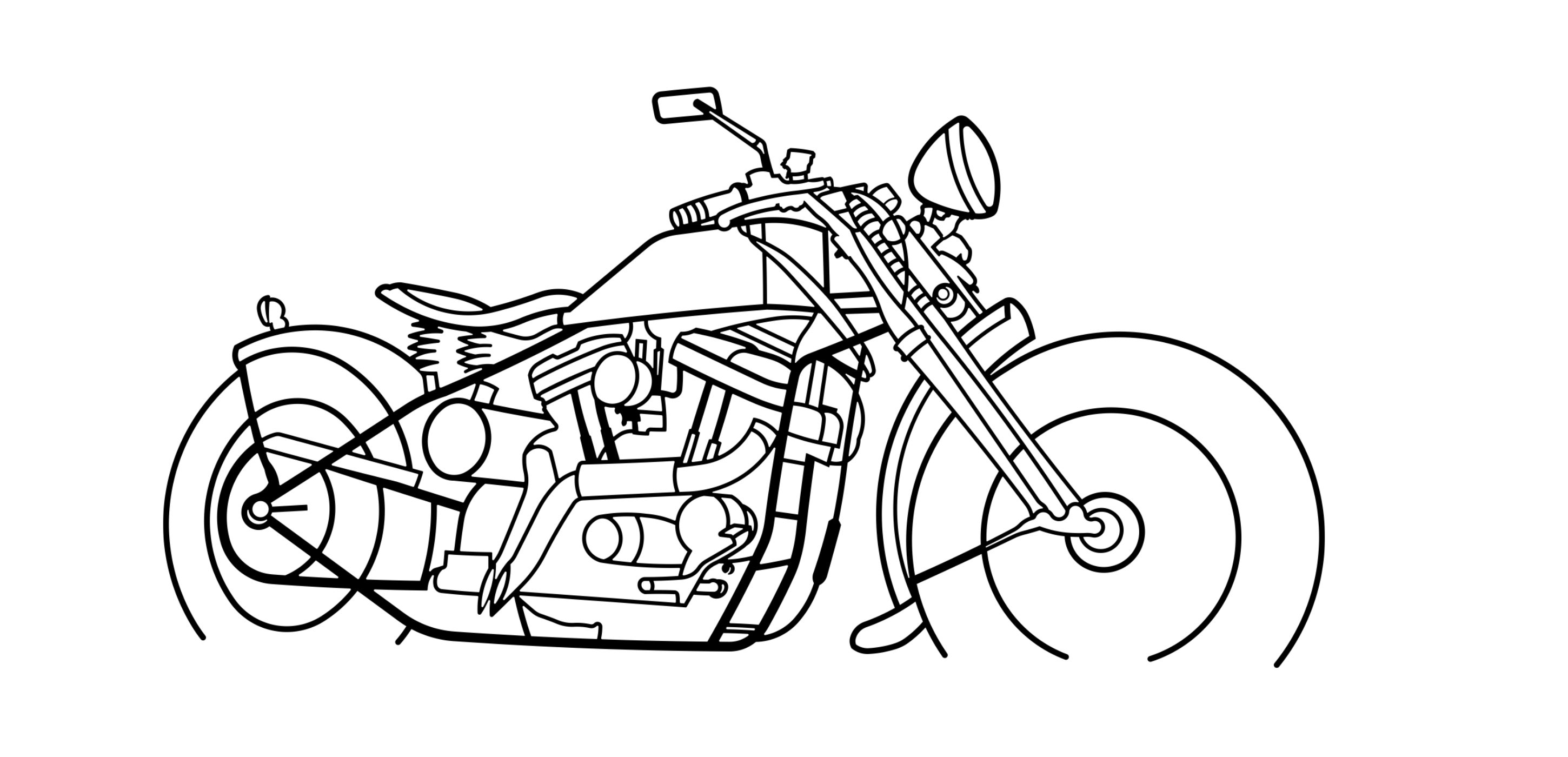 Motorrad als lasergeschnittene Stahl-Silhouette